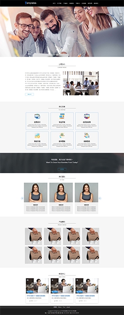 通用企业商务管理咨询网站模板